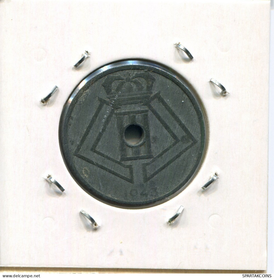 25 CENTIMES 1943 BELGIE-BELGIQUE BELGIEN BELGIUM Münze #AR417.D.A - 25 Cents