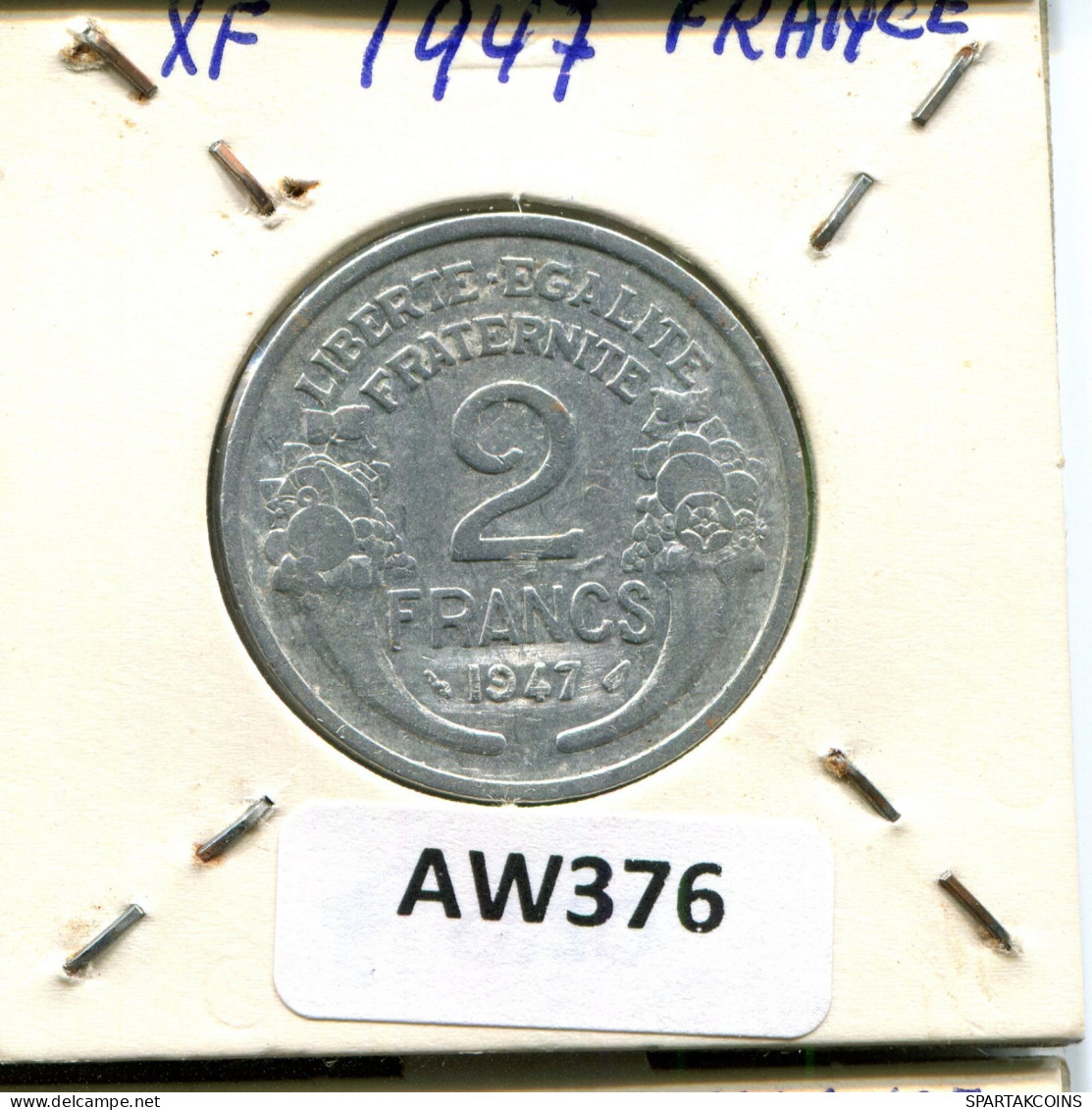 2 FRANCS 1947 FRANKREICH FRANCE Französisch Münze #AW376.D.A - 2 Francs