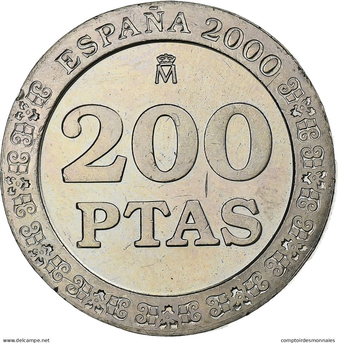 Espagne, Juan Carlos I, 200 Pesetas, 2000, Cupro-nickel, SUP, KM:992 - 200 Peseta