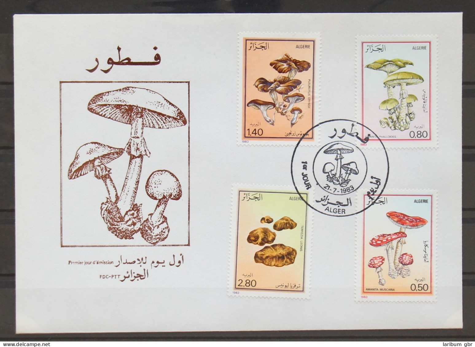 Algerien 827-830 Gestempelt Als FDC / Pilze #GC364 - Algerien (1962-...)