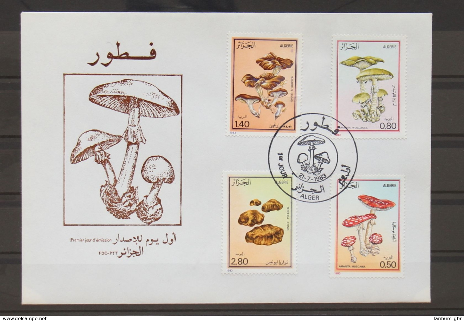 Algerien 827-830 Gestempelt Als FDC / Pilze #GC359 - Algerien (1962-...)