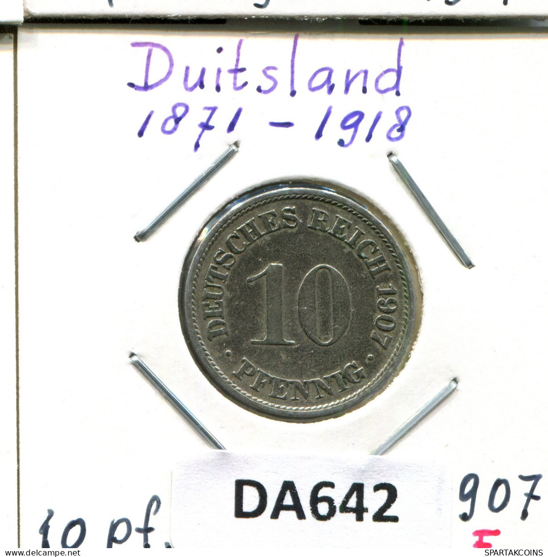 10 PFENNIG 1907 F ALEMANIA Moneda GERMANY #DA642.2.E.A - 10 Pfennig