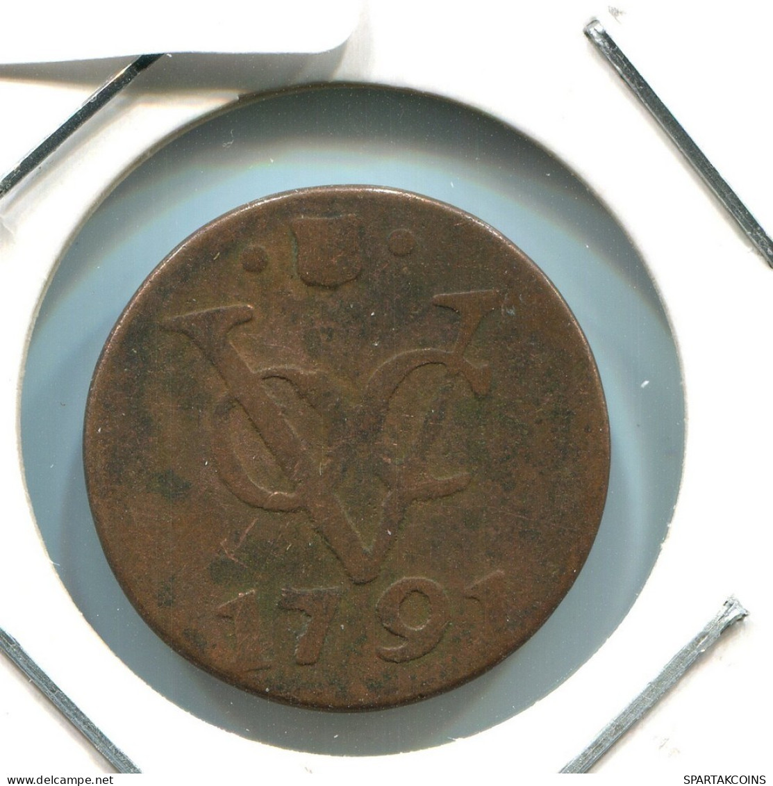1791 UTRECHT VOC DUIT NEERLANDÉS NETHERLANDS Colonial Moneda #VOC1749.10.E.A - Indie Olandesi