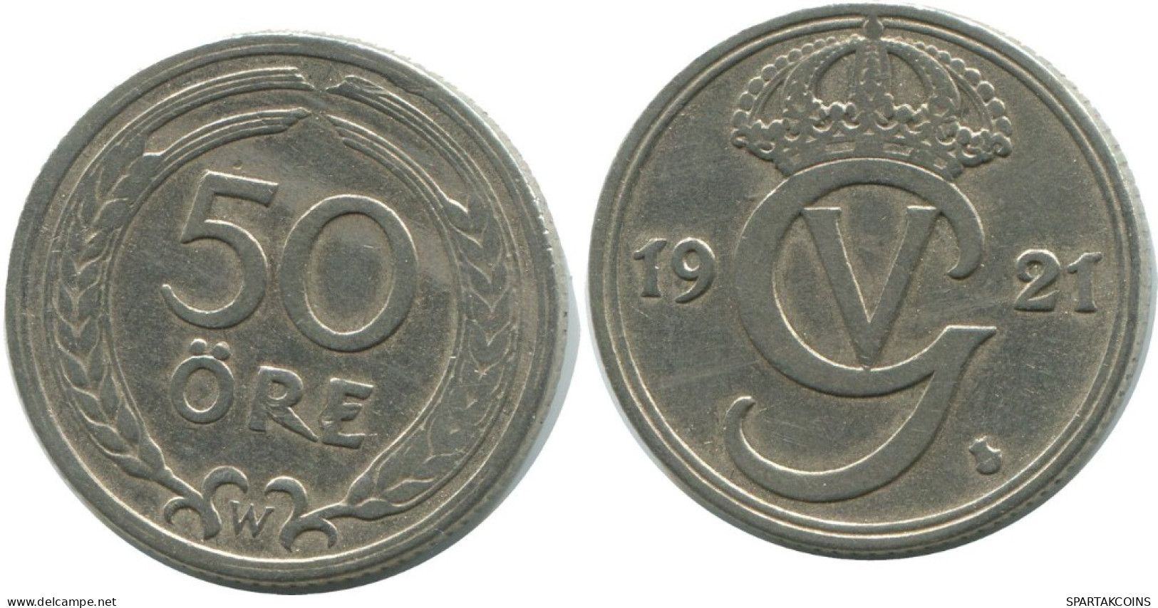 50 ORE 1921 W SWEDEN Coin RARE #AC700.2.U.A - Suecia