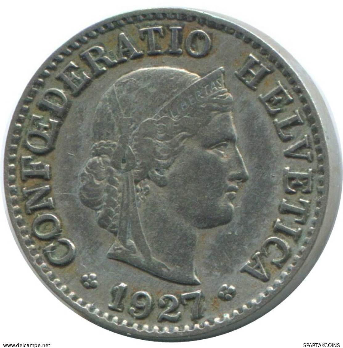 5 RAPPEN 1927 B SUIZA SWITZERLAND Moneda HELVETIA #AD926.2.E.A - Andere & Zonder Classificatie