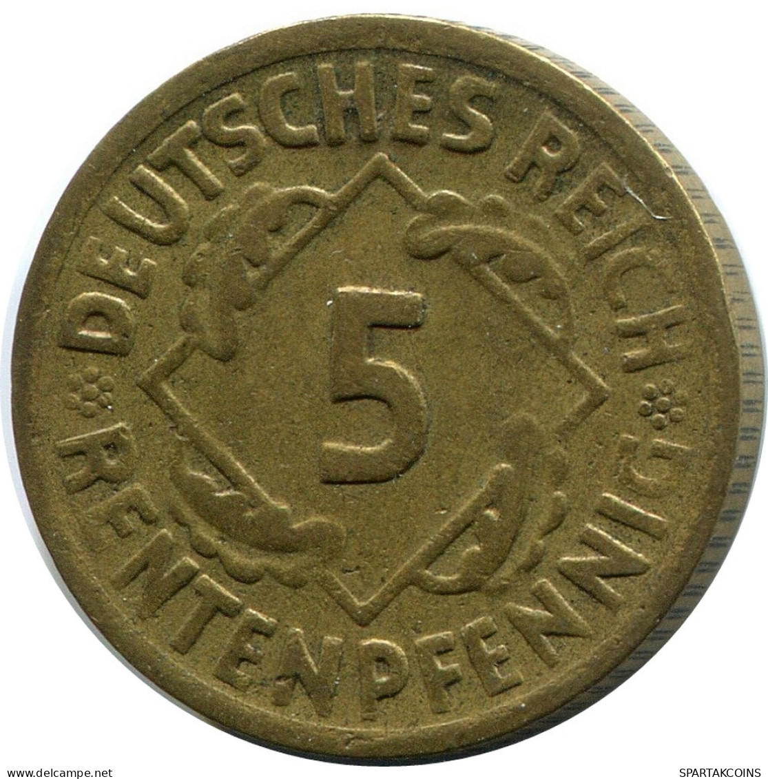 5 RENTENPFENNIG 1924 A ALLEMAGNE Pièce GERMANY #DB867.F.A - 5 Renten- & 5 Reichspfennig