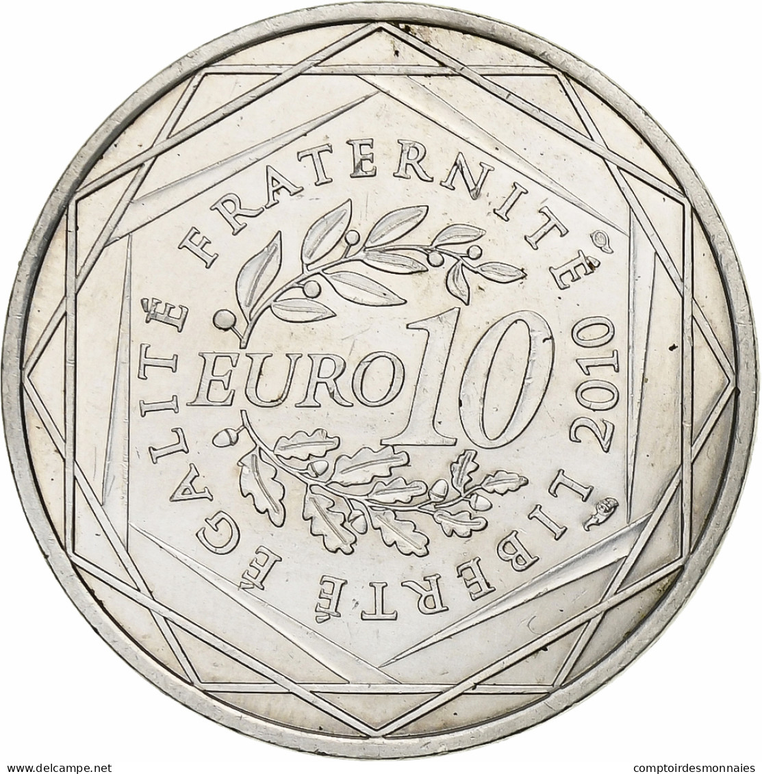 France, 10 Euro, Bretagne, 2010, Paris, Argent, SPL, KM:1648 - France