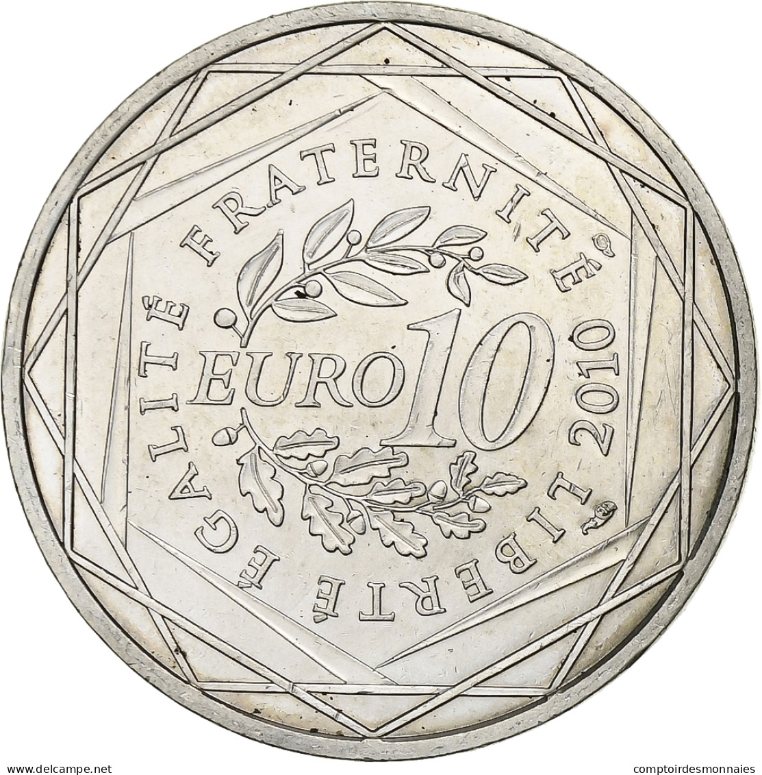 France, 10 Euro, Bretagne, 2010, Paris, Argent, SPL, KM:1648 - Francia