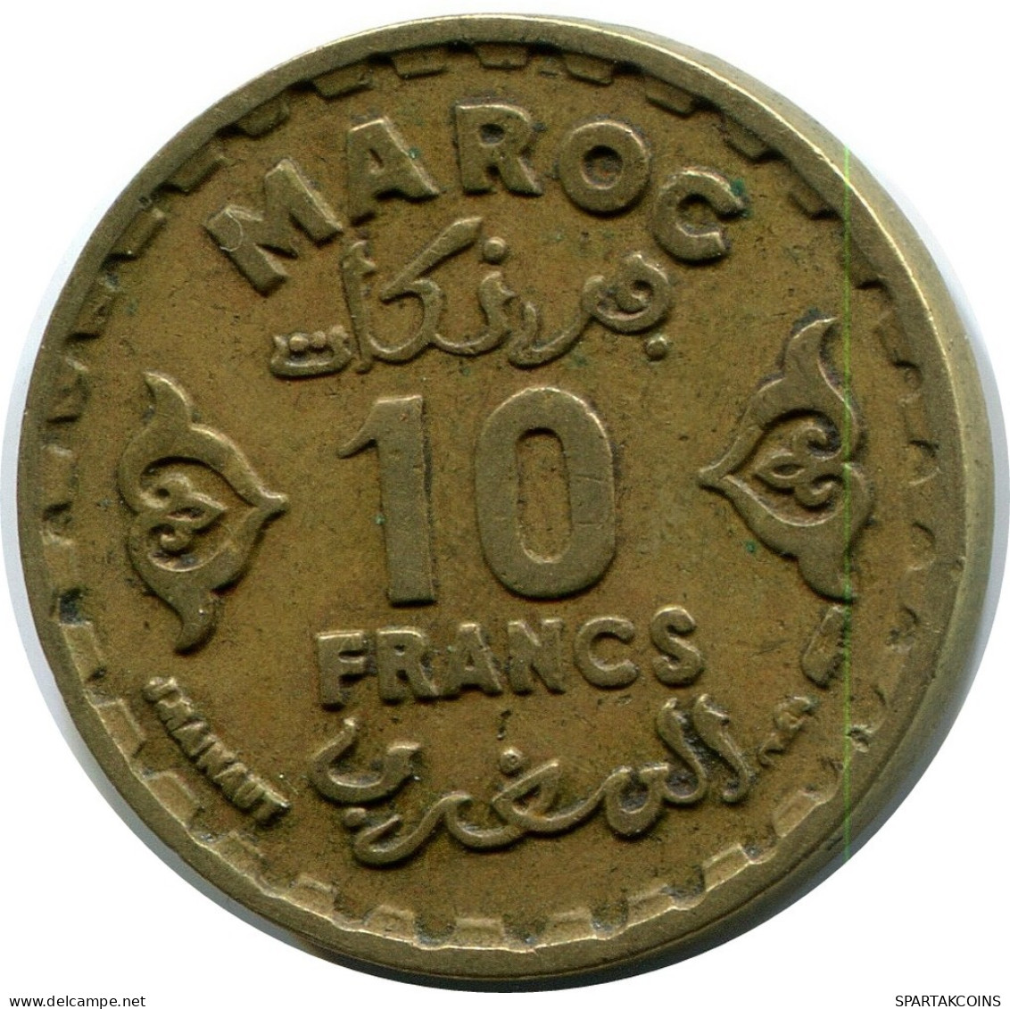 10 FRANCS 1952 MAROC MOROCCO Pièce #AP247.F.A - Marruecos