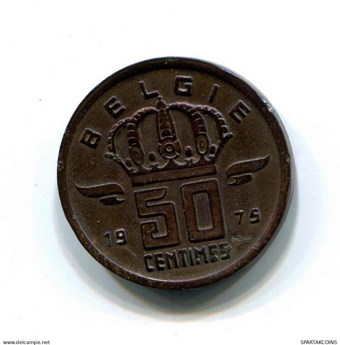 50 CENTIMES 1975 DUTCH Text BELGIEN BELGIUM Münze #BB388.D.A - 50 Cent