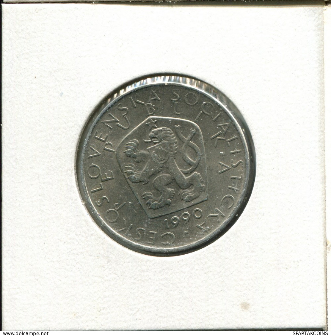 5 KORUN 1990 CHECOSLOVAQUIA CZECHOESLOVAQUIA SLOVAKIA Moneda #AS994.E.A - Checoslovaquia