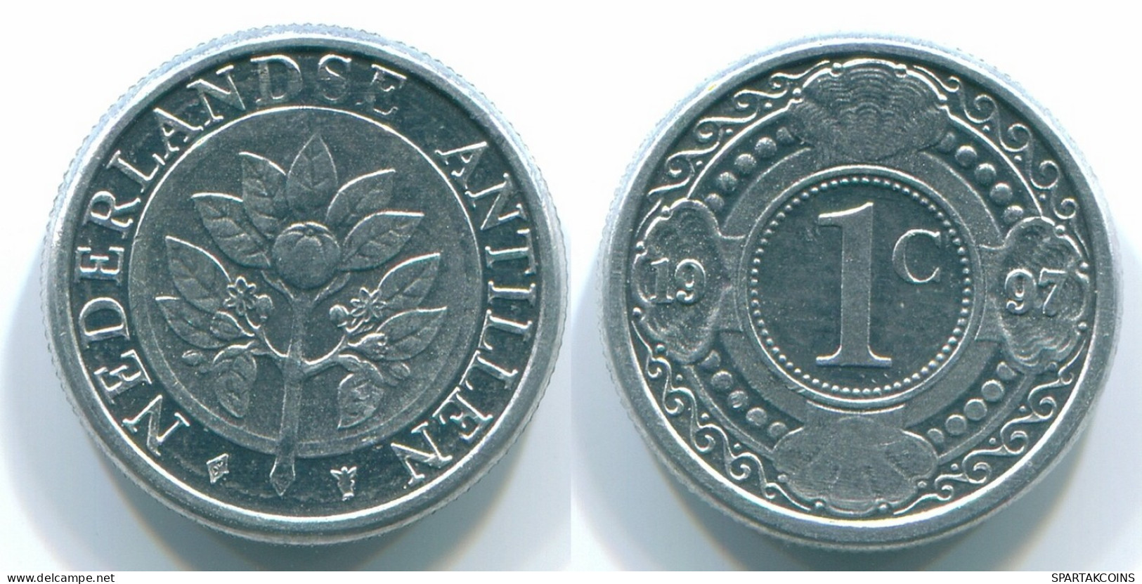 1 CENT 1996 NIEDERLÄNDISCHE ANTILLEN Aluminium Koloniale Münze #S13156.D.A - Antille Olandesi