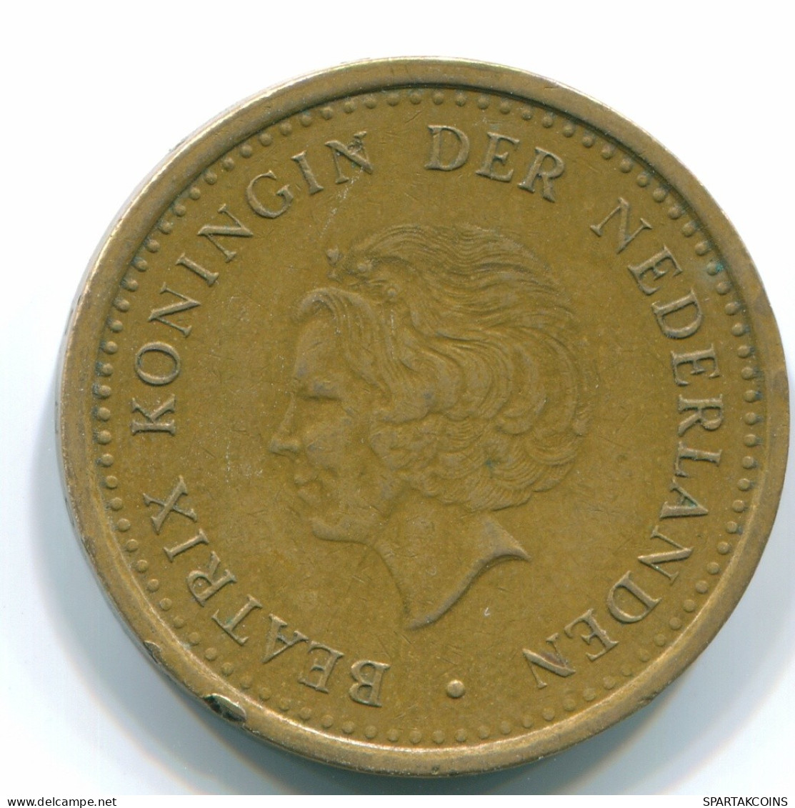 1 GULDEN 1992 NETHERLANDS ANTILLES Aureate Steel Colonial Coin #S12140.U.A - Antille Olandesi
