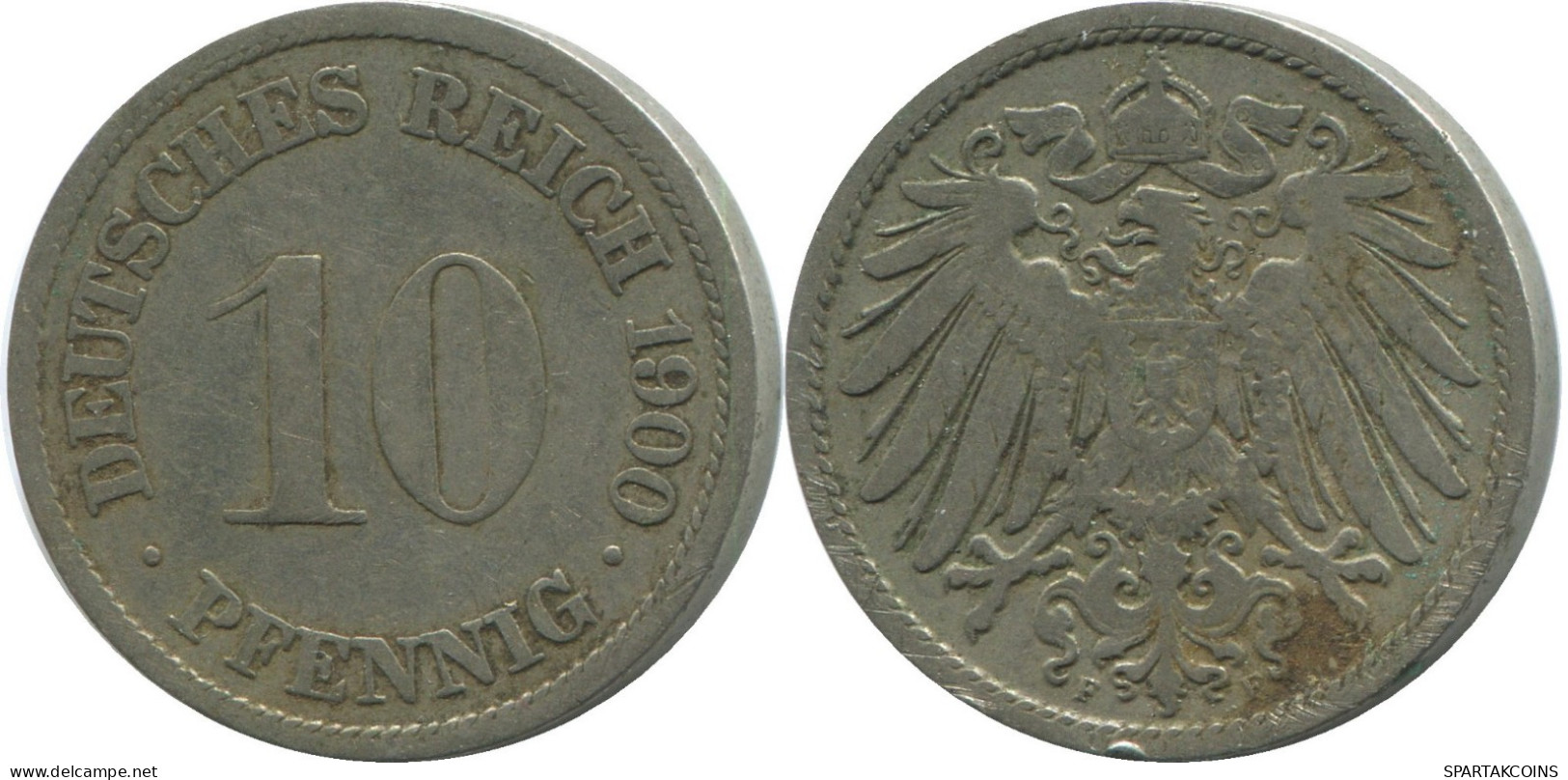 10 PFENNIG 1900 F ALEMANIA Moneda GERMANY #DE10456.5.E.A - 10 Pfennig