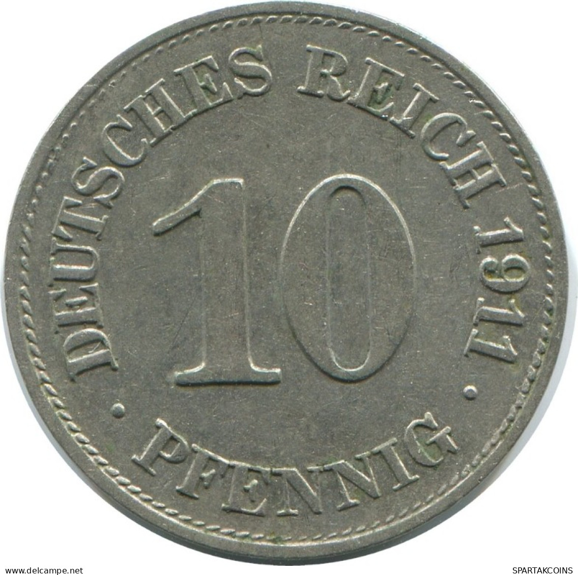 10 PFENNIG 1911 E ALLEMAGNE Pièce GERMANY #AE532.F.A - 10 Pfennig