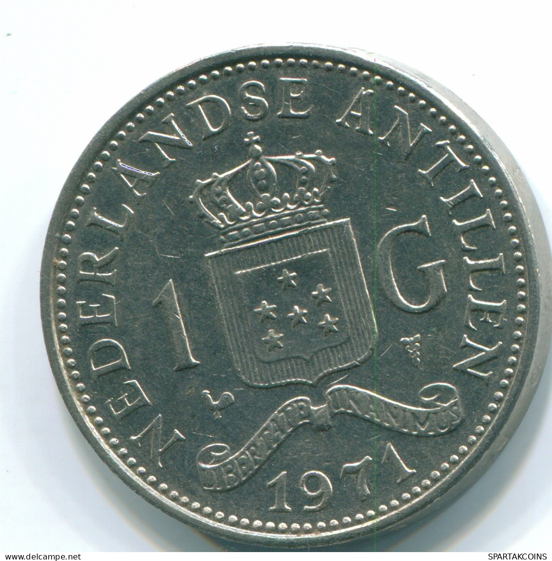 1 GULDEN 1971 NIEDERLÄNDISCHE ANTILLEN Nickel Koloniale Münze #S12021.D.A - Antille Olandesi
