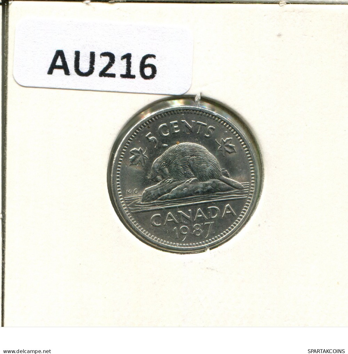 5 CENT 1987 CANADA Moneda #AU216.E.A - Canada