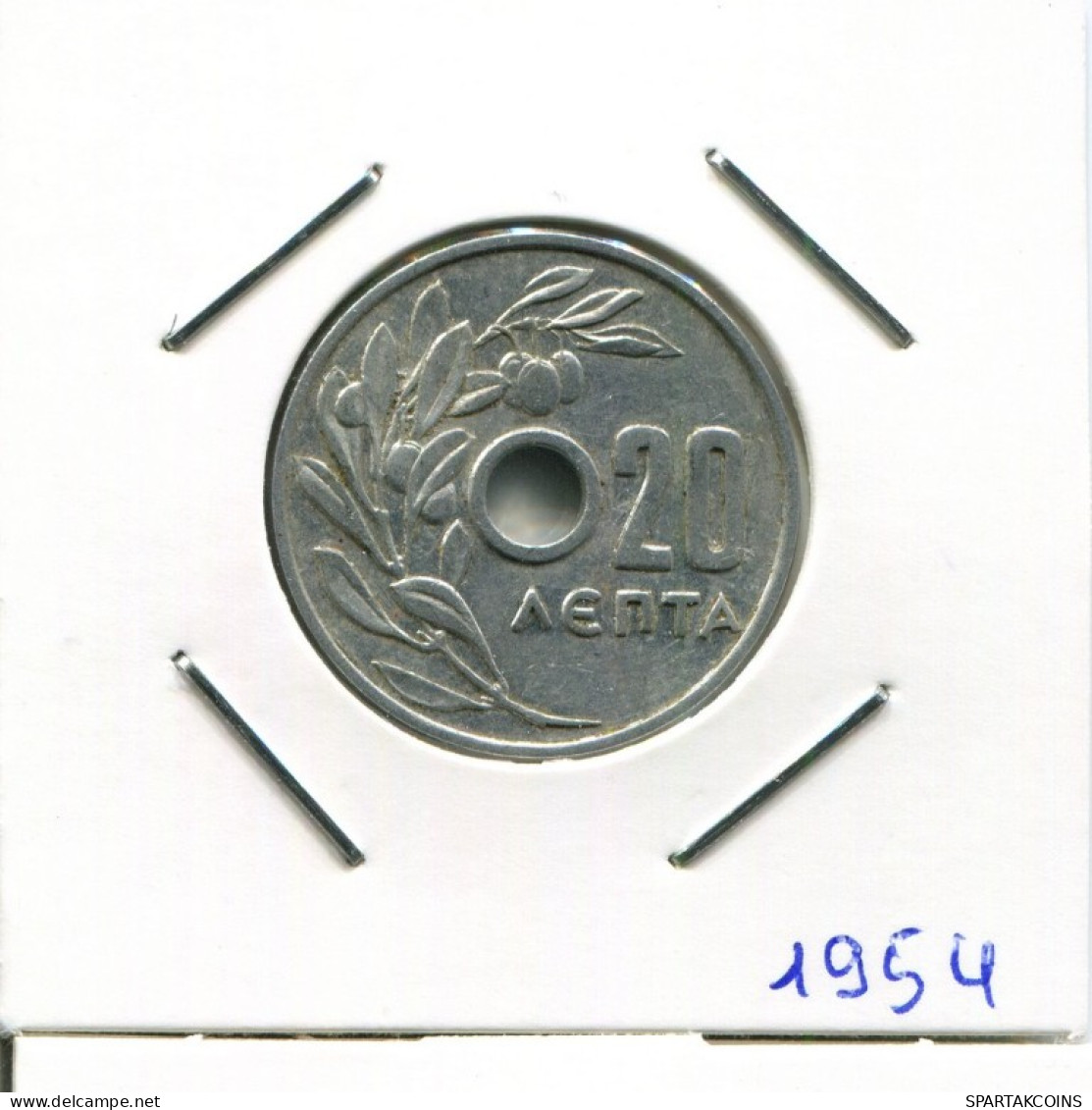 20 LEPTA 1957 GRIECHENLAND GREECE Münze #AK440.D.A - Grèce