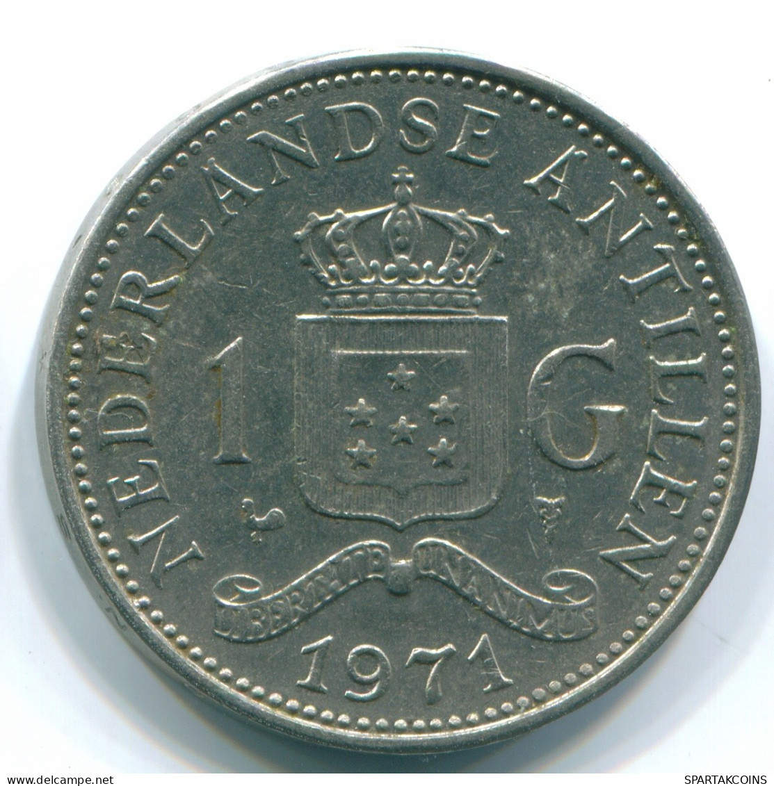 1 GULDEN 1971 NIEDERLÄNDISCHE ANTILLEN Nickel Koloniale Münze #S12009.D.A - Nederlandse Antillen