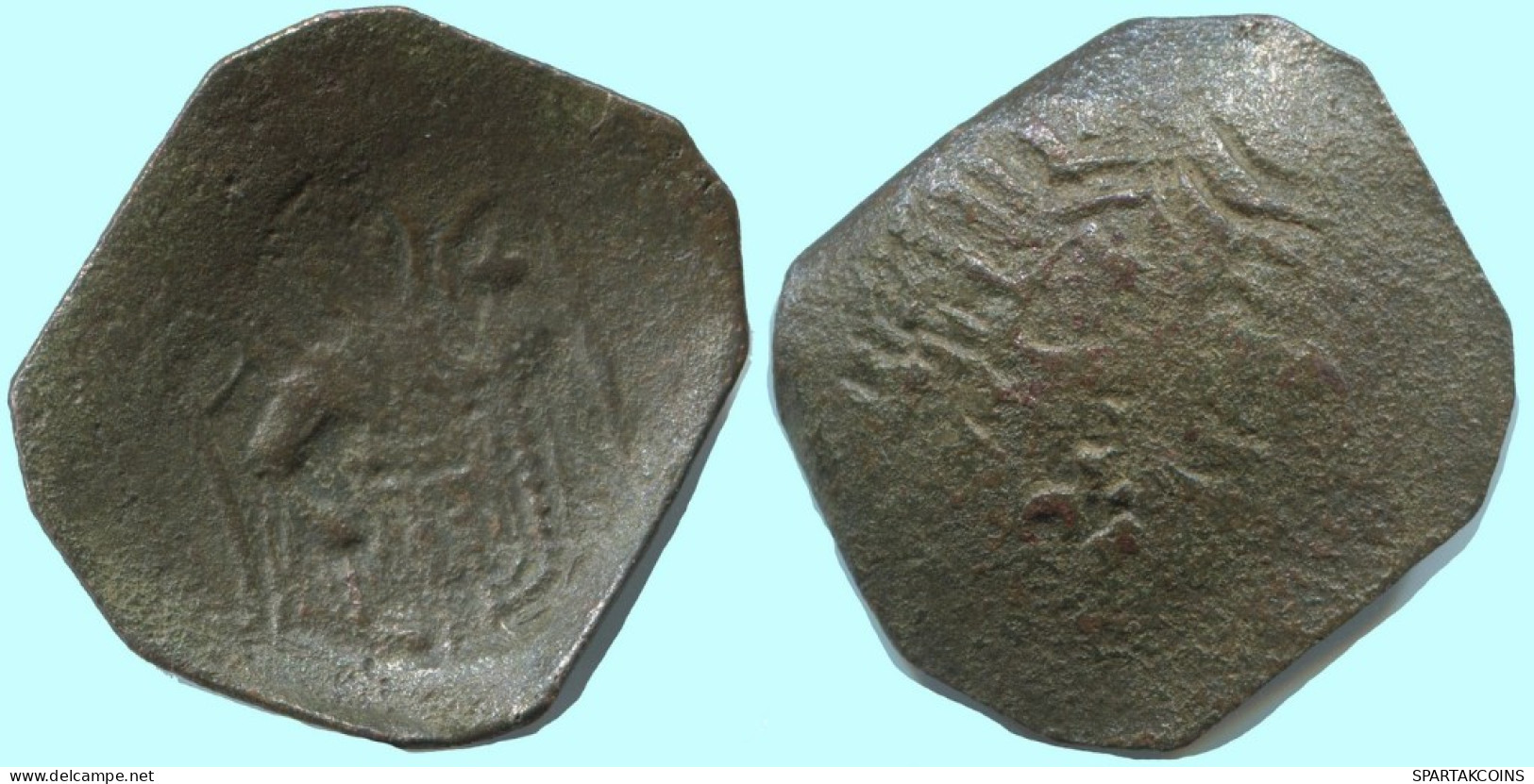 Authentique Original Antique BYZANTIN EMPIRE Trachy Pièce 2g/13mm #AG599.4.F.A - Byzantinische Münzen