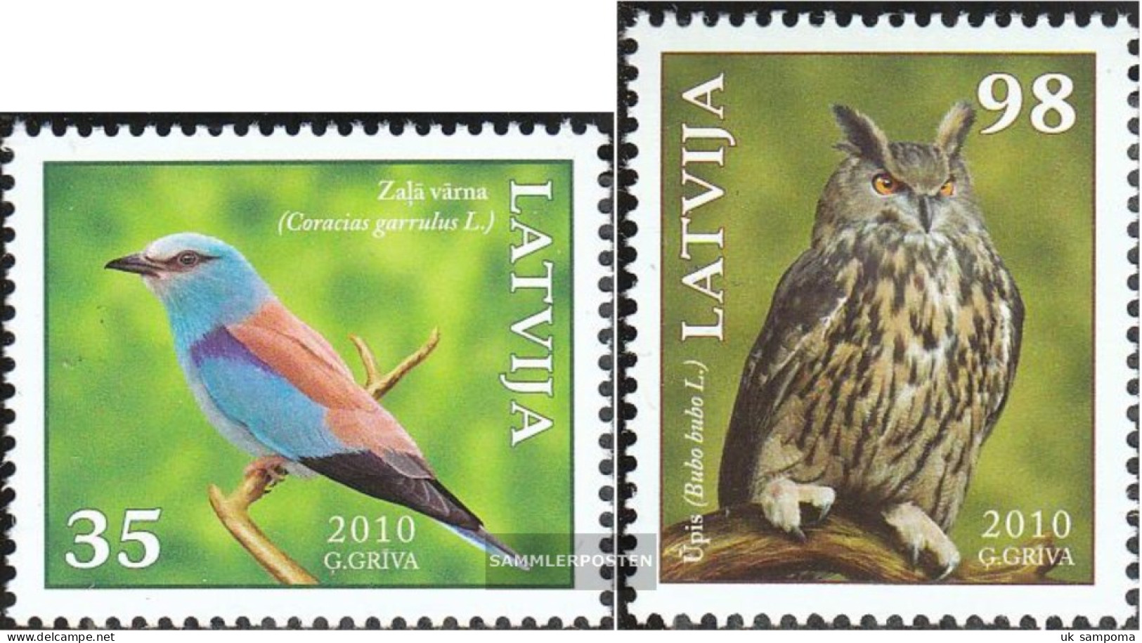 Latvia 788-789 (complete Issue) Unmounted Mint / Never Hinged 2010 Birds - Lettonie