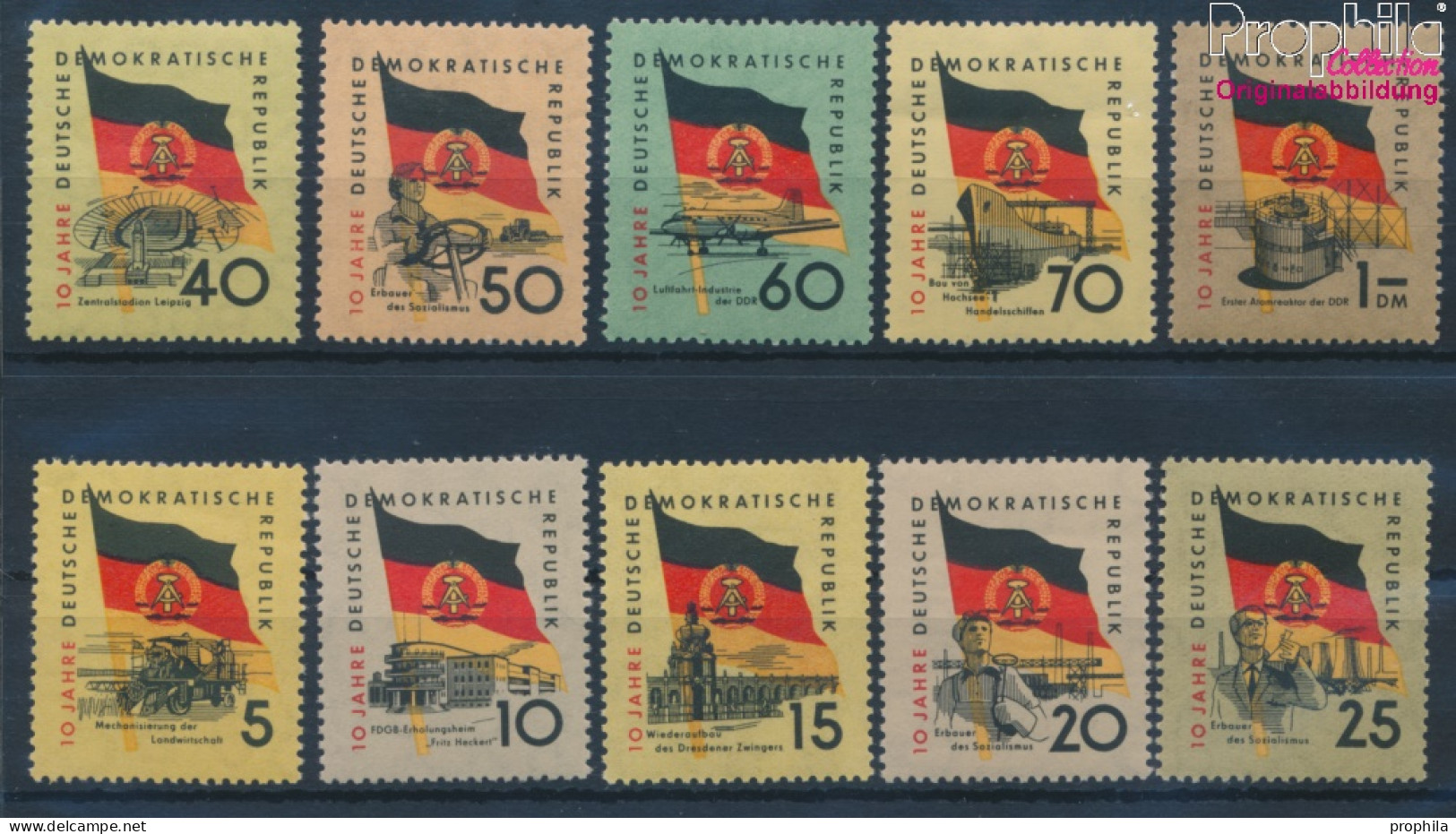 DDR 722-731 (kompl.Ausg.) Postfrisch 1959 10 Jahre DDR (10393662 - Nuevos