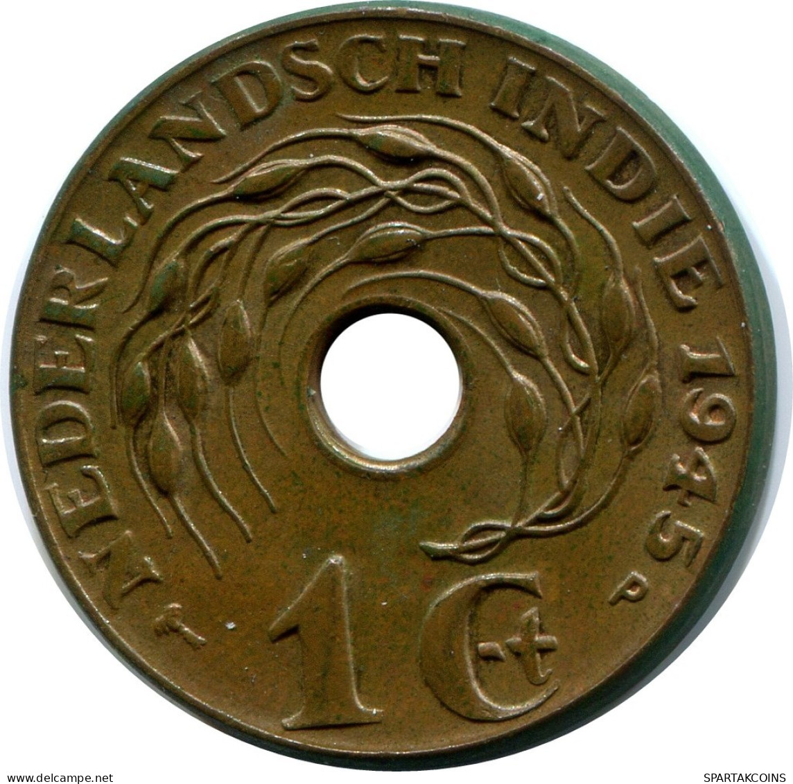 1 CENT 1945 NIEDERLANDE OSTINDIEN Münze #AZ113.D.A - Indes Néerlandaises