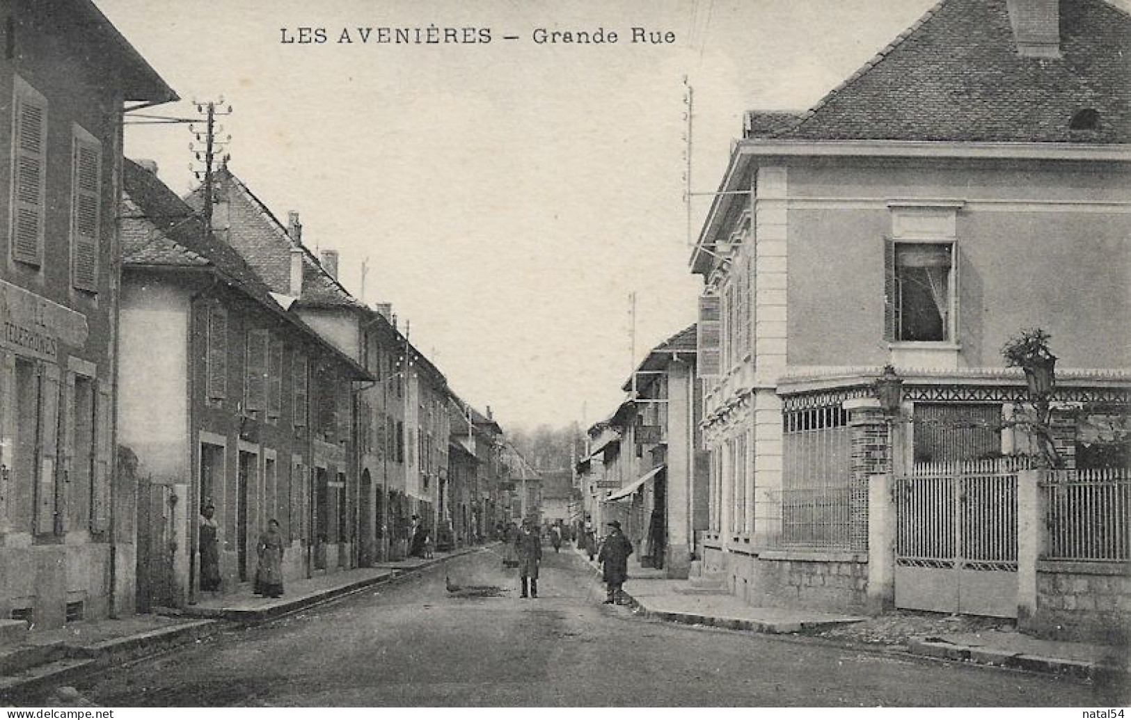 36 - Les Avenières : Grande Rue - CPA écrite - Les Avenières