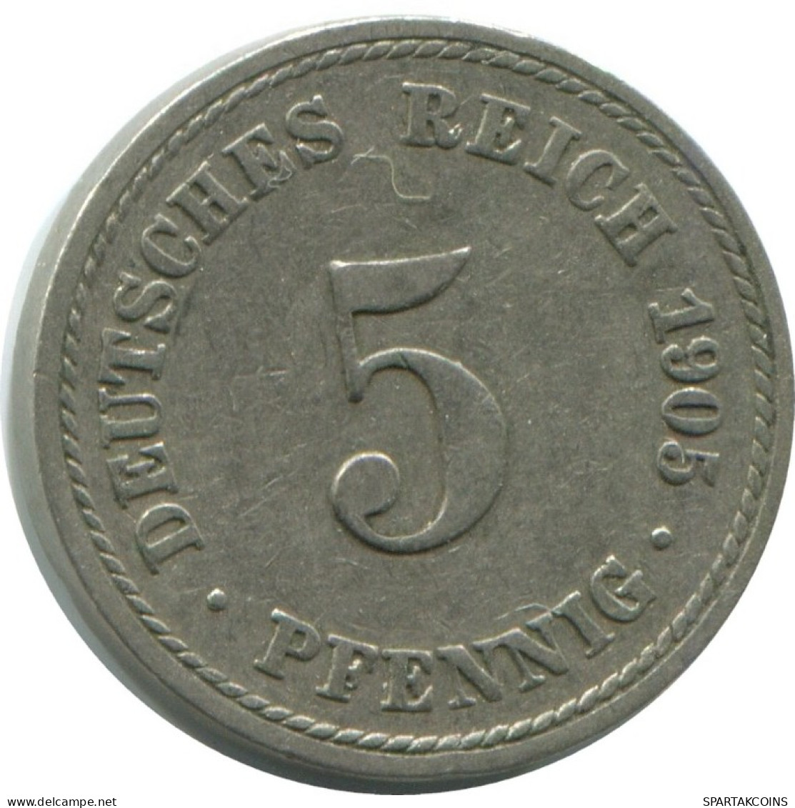 5 PFENNIG 1905 A ALEMANIA Moneda GERMANY #AE701.E.A - 5 Pfennig