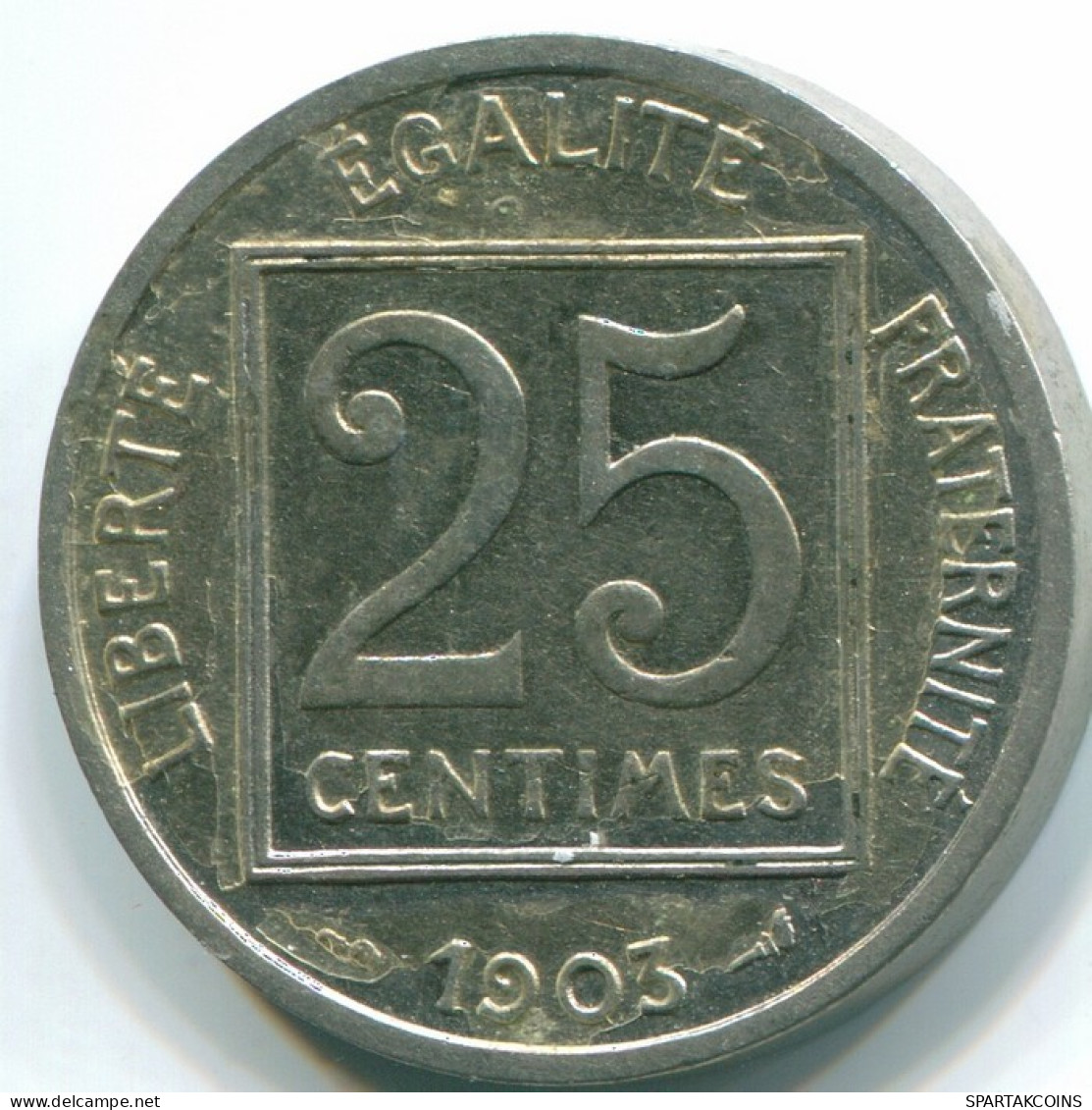 25 CENTIMES 1903 FRANCE Coin XF+ #FR1163.10.U.A - 25 Centimes