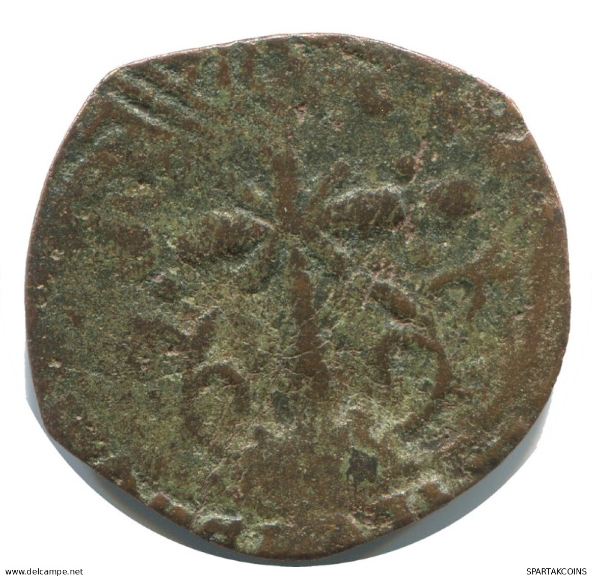 JESUS CHRIST ANONYMOUS CROSS FOLLIS Ancient BYZANTINE Coin 3.6g/24mm #AB340.9.U.A - Bizantine