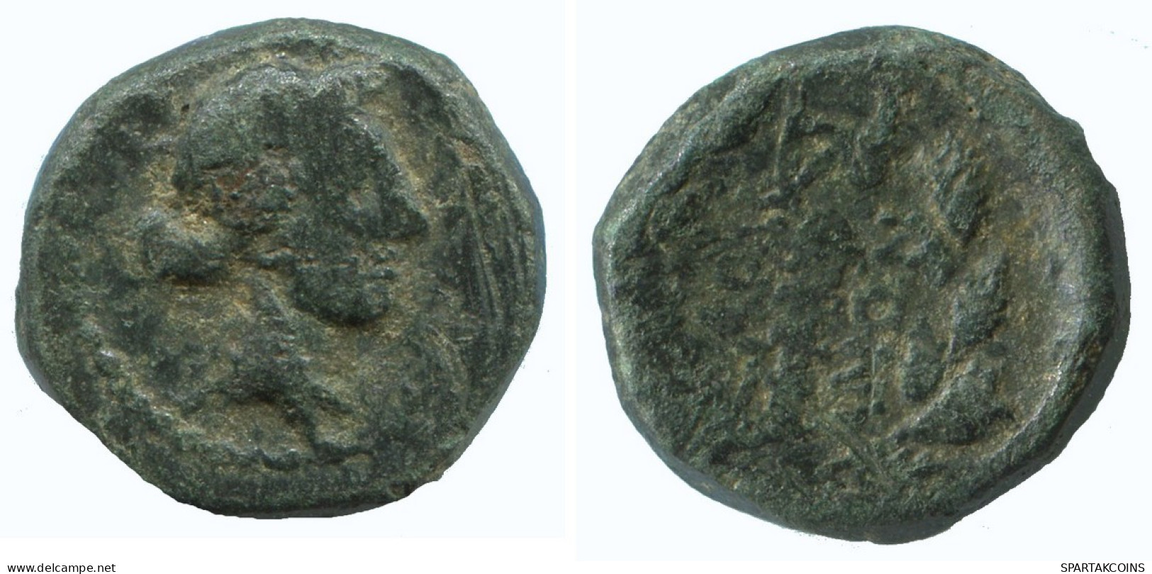 WREATH Authentic Original Ancient GREEK Coin 3g/15mm #NNN1442.9.U.A - Griechische Münzen