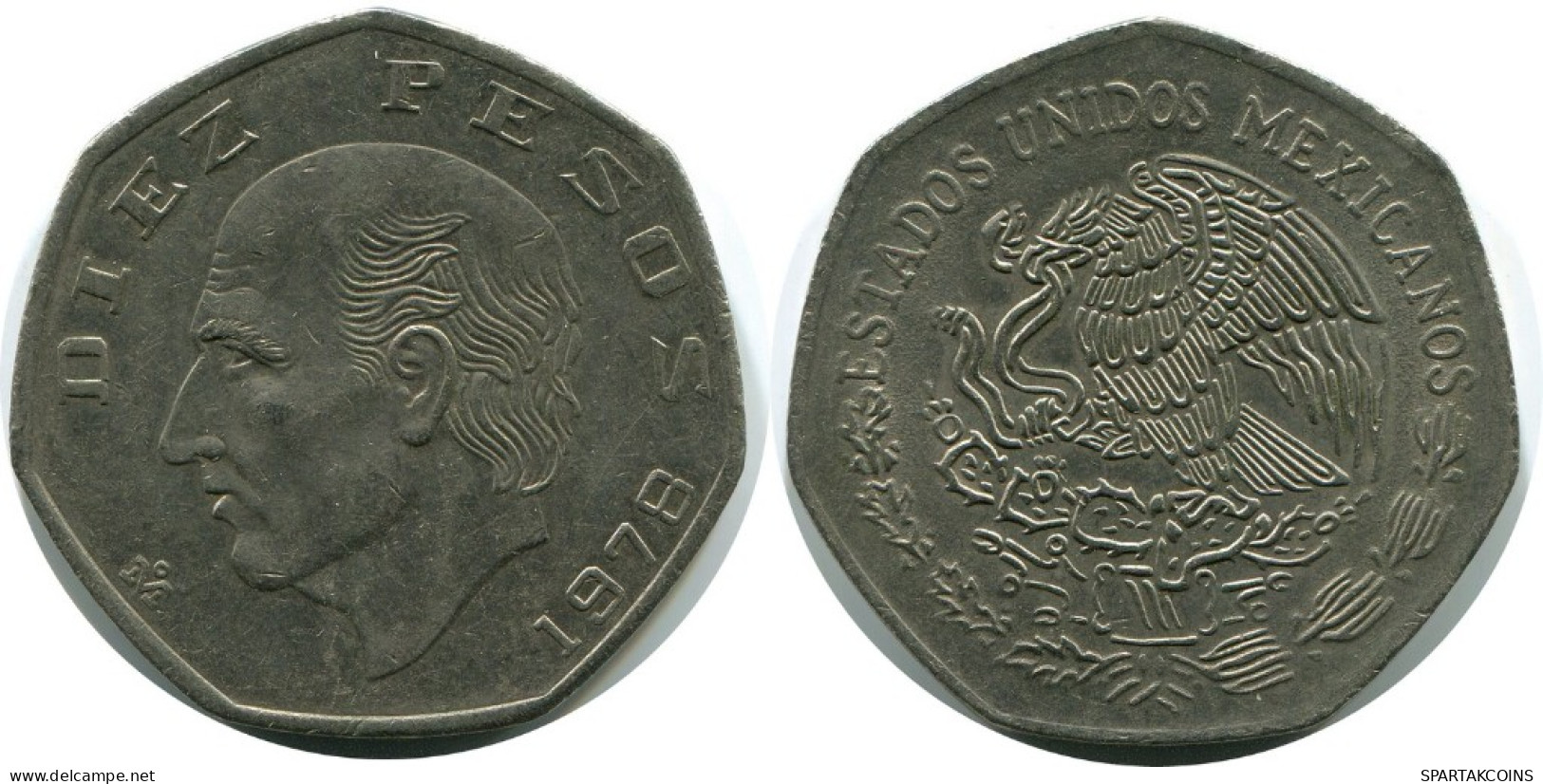 10 PESOS 1978 MEXICO Coin #AH553.5.U.A - México