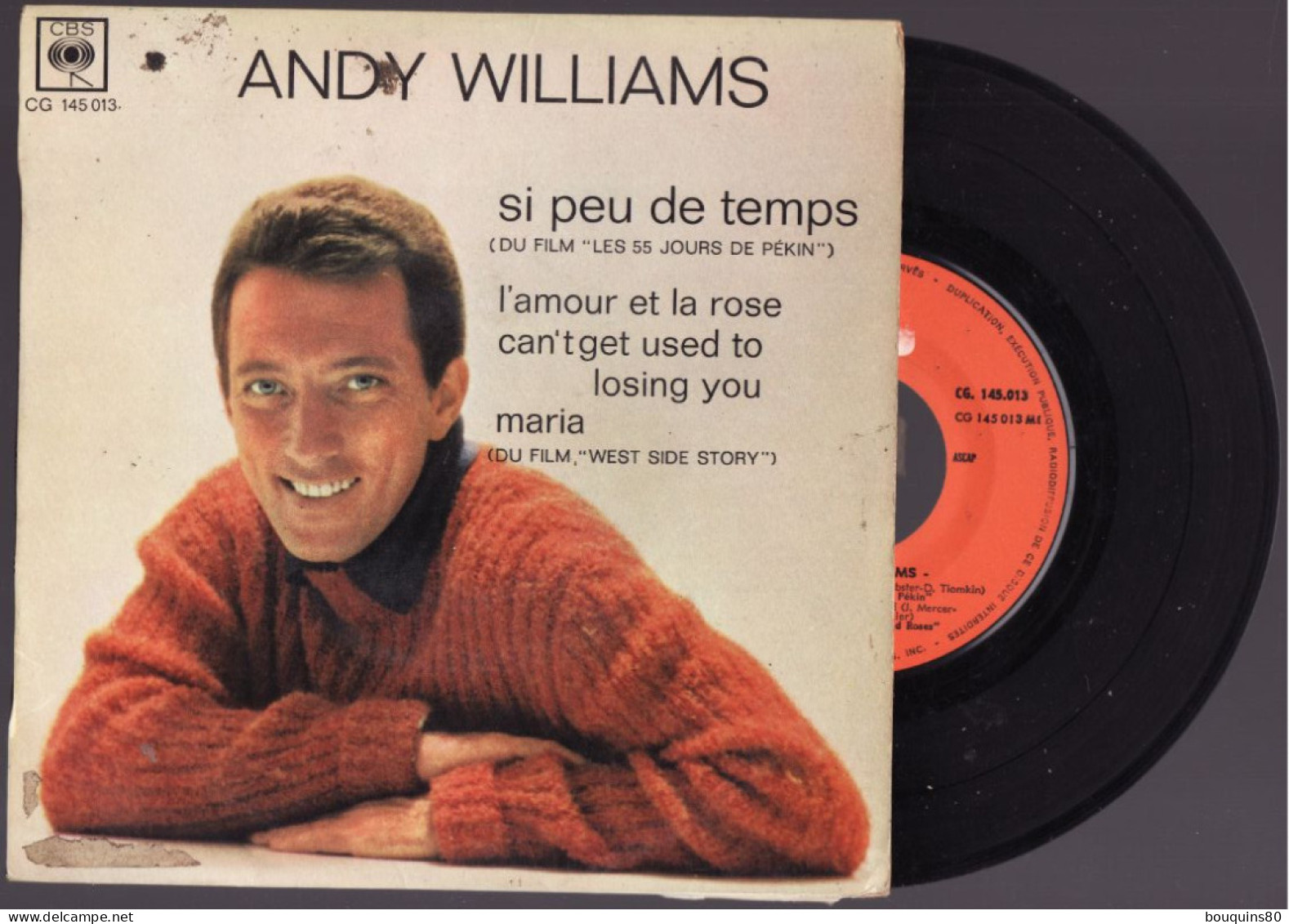 ANDY WILLIAMS SI PEU DE TEMPS - Other - French Music