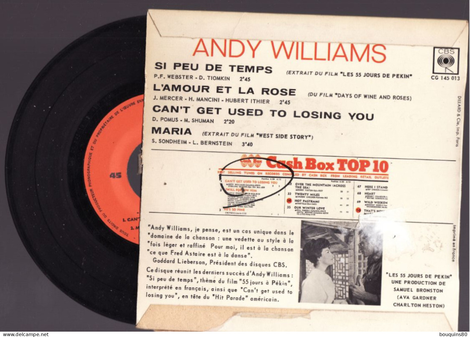 ANDY WILLIAMS SI PEU DE TEMPS - Andere - Franstalig