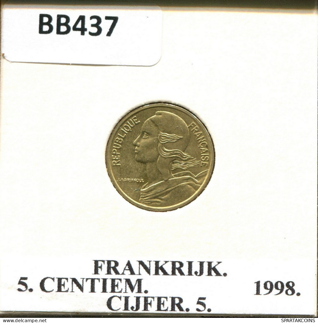 5 CENTIMES 1998 FRANCIA FRANCE Moneda #BB437.E.A - 5 Centimes