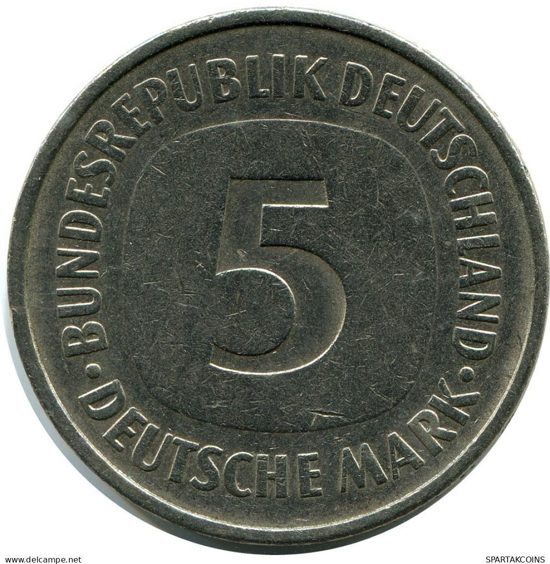 5 DM 1975 F WEST & UNIFIED GERMANY Coin #AZ483.U.A - 5 Marchi