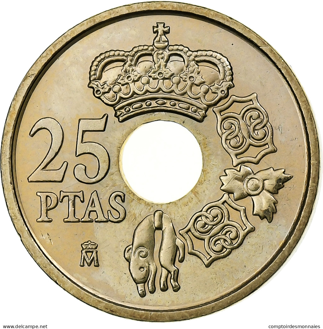 Espagne, 25 Pesetas, 2001, Madrid, Bronze-Aluminium, SPL, KM:1013 - 25 Peseta