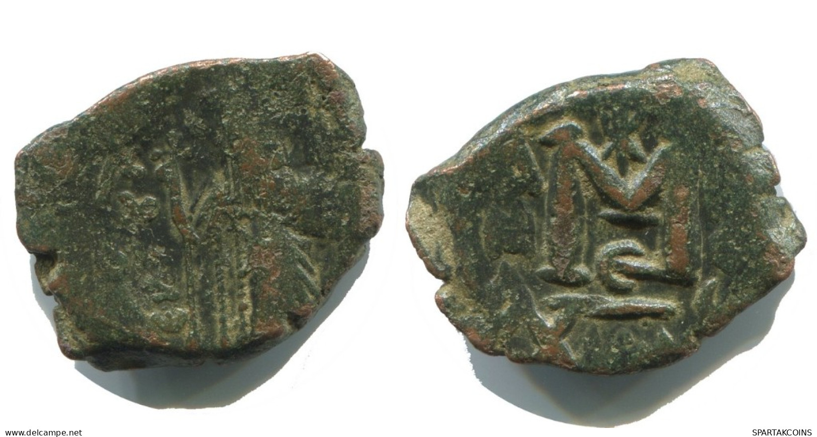 FOLLIS Authentique ORIGINAL Antique BYZANTIN Pièce 3.7g/21mm #AB382.9.F.A - Byzantinische Münzen