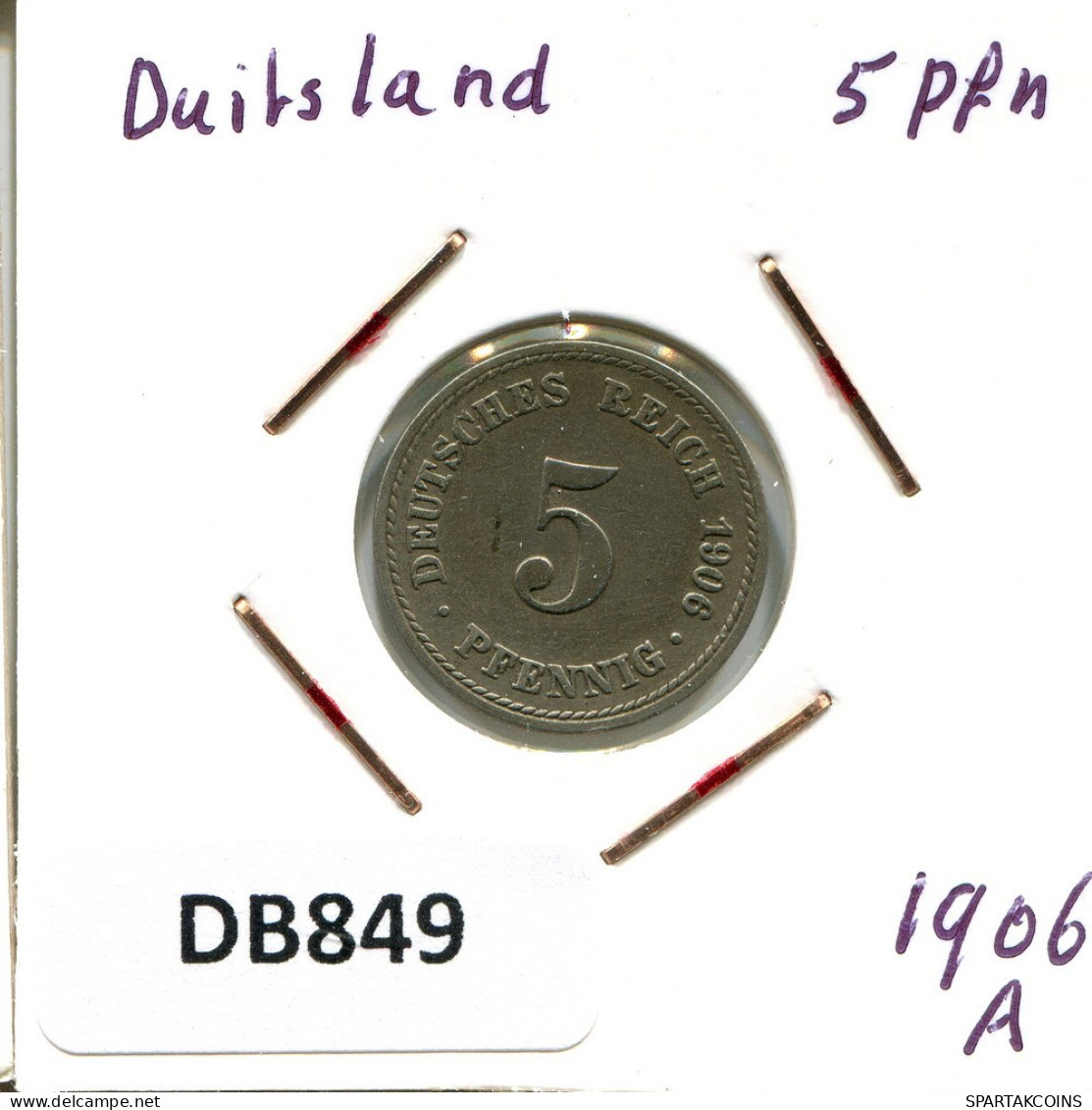 5 PFENNIG 1906 A GERMANY Coin #DB849.U.A - 5 Pfennig