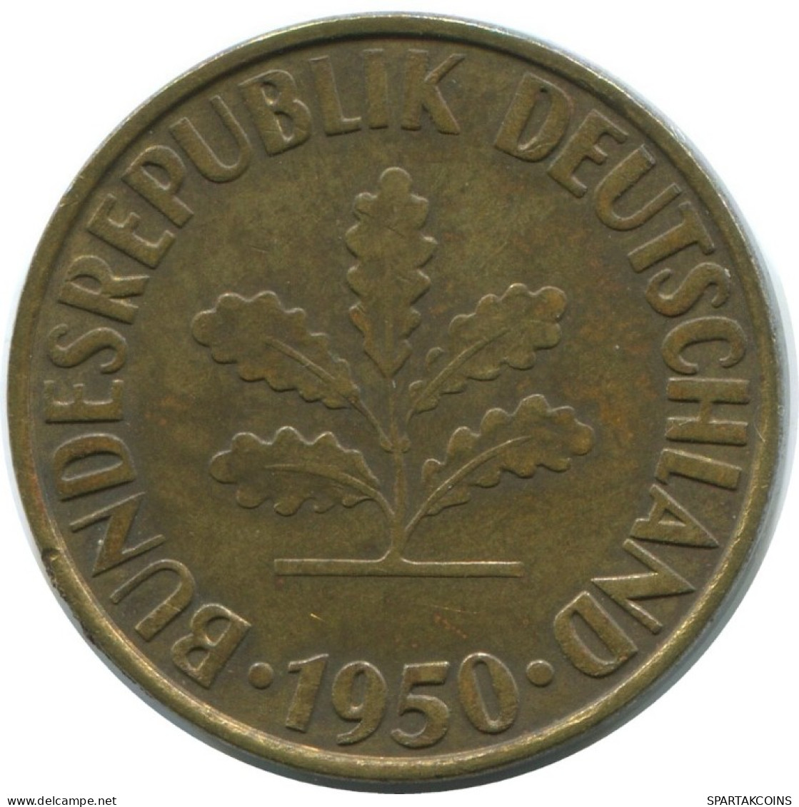 10 PFENNIG 1950 C WEST & UNIFIED GERMANY Coin #AD839.9.U.A - 10 Pfennig