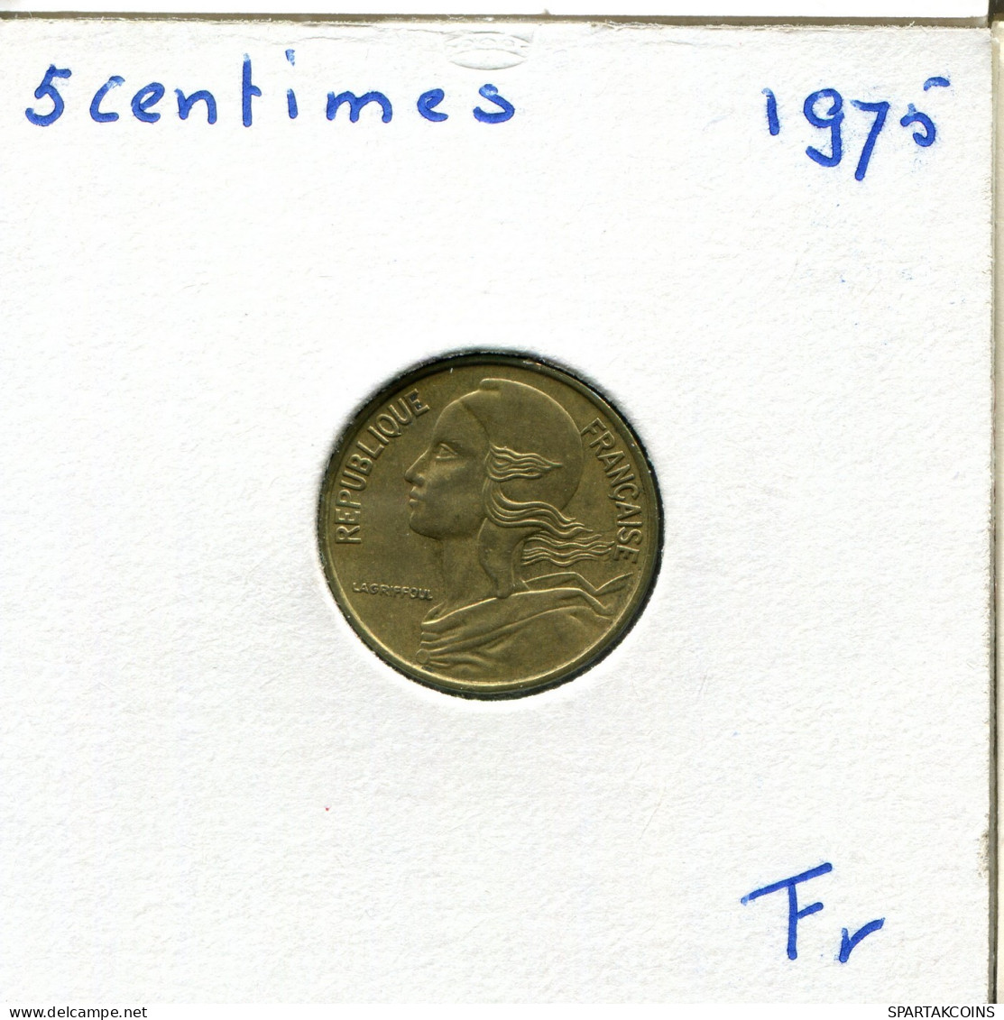 5 CENTIMES 1975 FRANCIA FRANCE Moneda #AX059.E.A - 5 Centimes