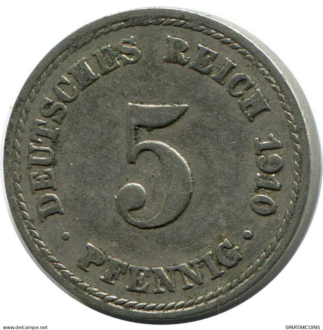 5 PFENNIG 1910 A GERMANY Coin #DB195.U.A - 5 Pfennig