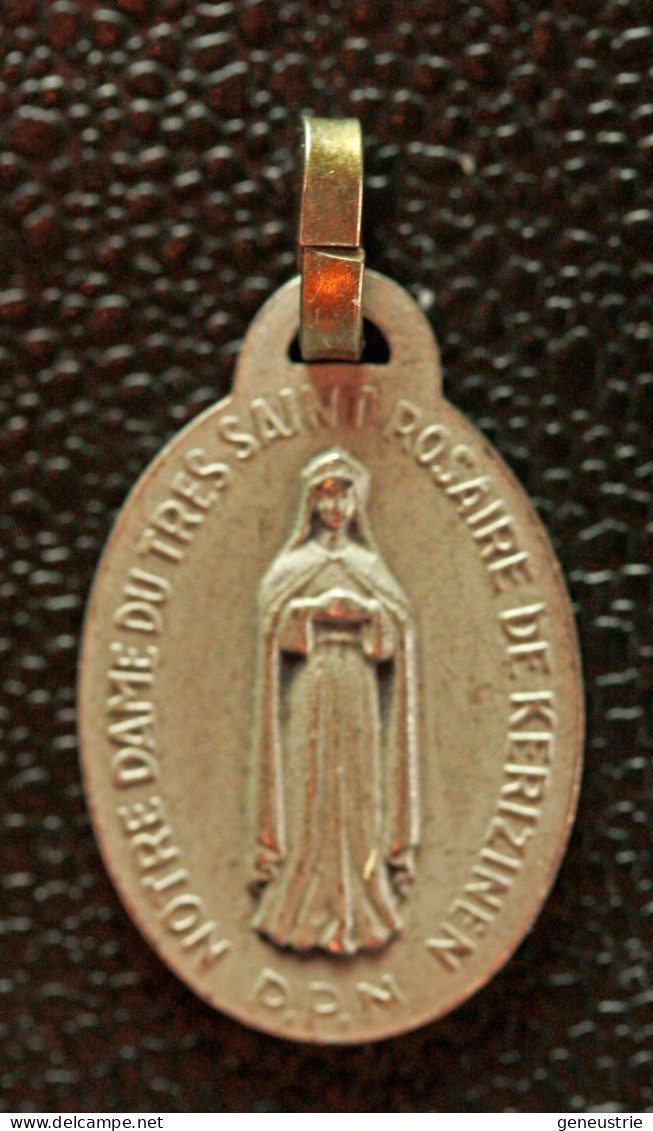 Pendentif Médaille Religieuse Bretonne "Notre-Dame Du Très Saint Rosaire De Kerizinen" Bretagne - Religious Medal - Religión & Esoterismo