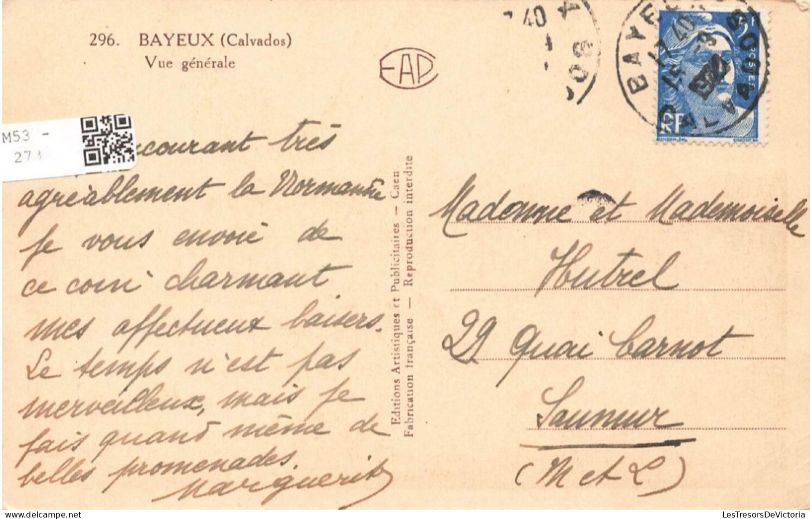 FRANCE - Bayeux (Calvados) - Vue Générale - Vue Sur Une Partie De La Ville - Carte Postale Ancienne - Bayeux