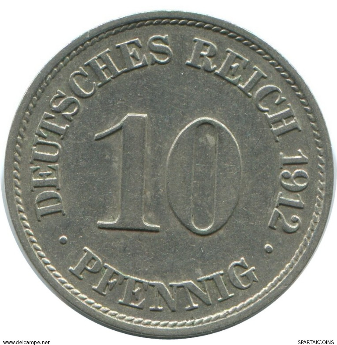 10 PFENNIG 1912 J ALEMANIA Moneda GERMANY #AE531.E.A - 10 Pfennig