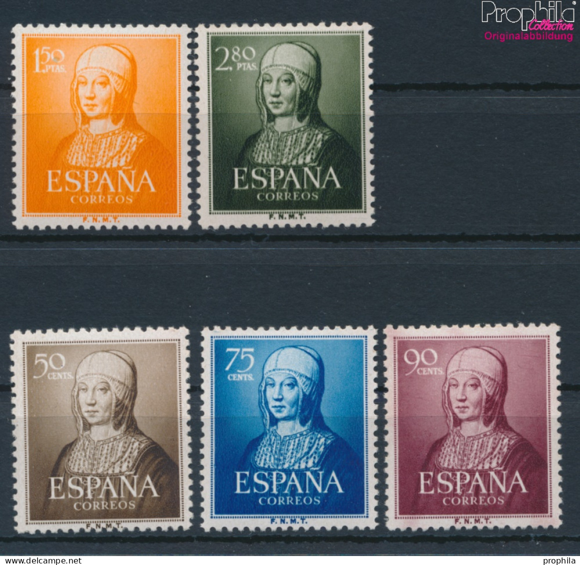 Spanien 989-993 (kompl.Ausg.) Postfrisch 1951 Isabella (10368416 - Unused Stamps