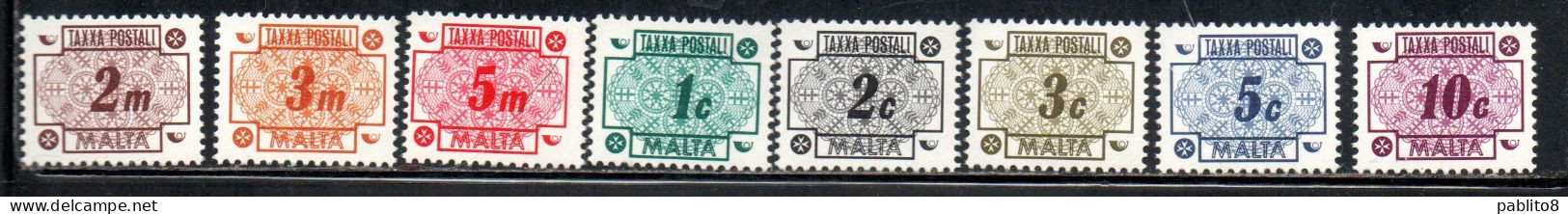 MALTA 1973 POSTAGE DUE DUES TAXE TAXES SEGNATASSE TASSE COMPLETE SET SERIE COMPLETA  MNH - Malta