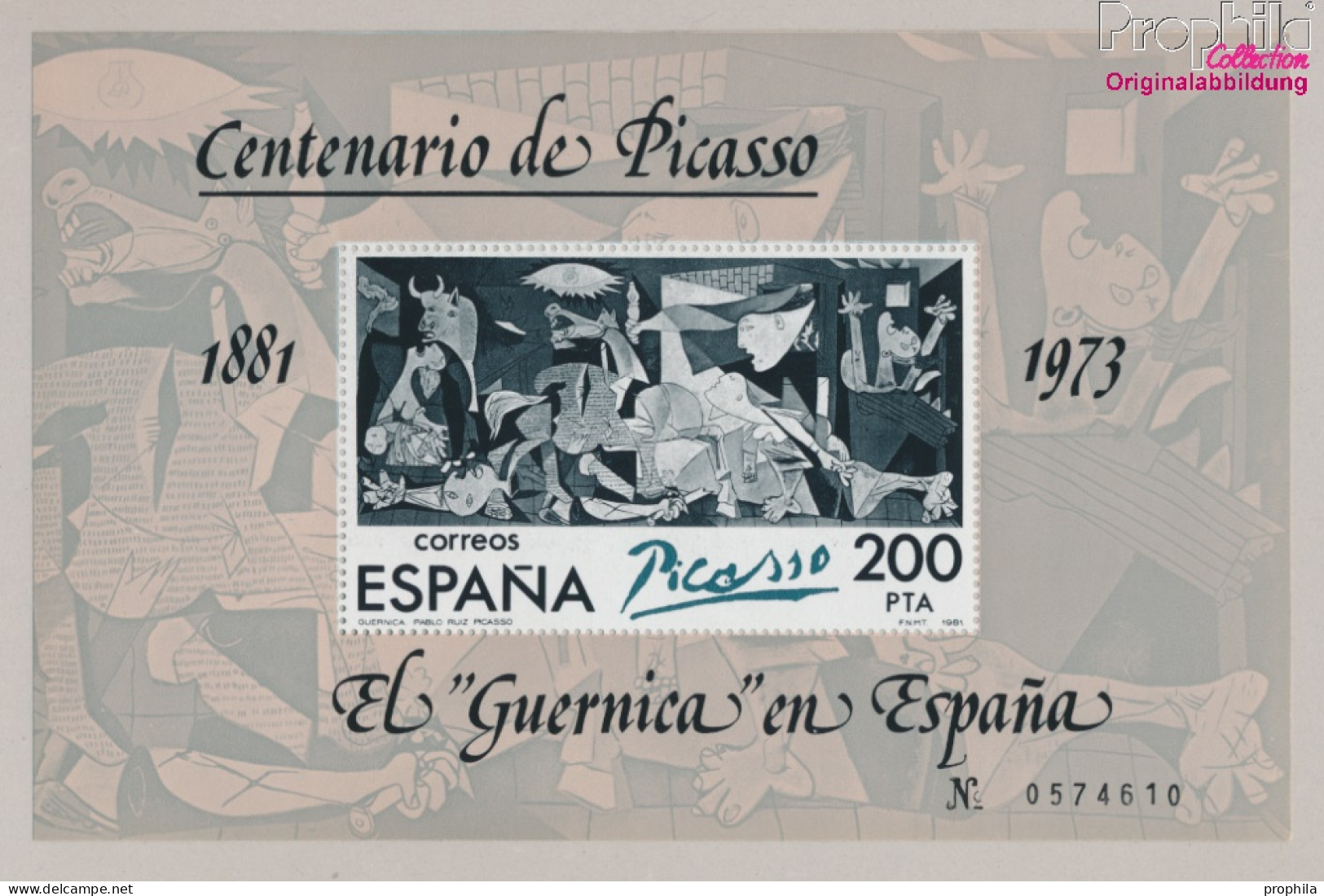 Spanien Block23II (kompl.Ausg.) Postfrisch 1981 100. Geburtstag Von Picasso (10368173 - Ongebruikt