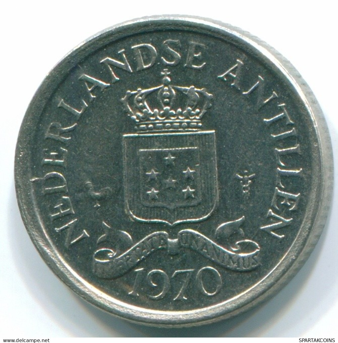 10 CENTS 1970 ANTILLES NÉERLANDAISES Nickel Colonial Pièce #S13370.F.A - Antillas Neerlandesas